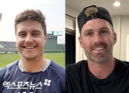 롯데 자이언츠 새 외국인 투수 터커 데이비슨과 NC 다이노스 외국인 타자 맷 데이비슨이 2025시즌 동명이인 맞대결을 펼칠 전망이다. 미야자키, 김근한 기자/NC 다이노스