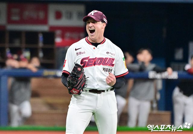 지난 9일 고척 LG 트윈스전에서 8이닝 무실점 완벽투로 시즌 2승을 따낸 키움 히어로즈 에이스 케니 로젠버그. 사진 엑스포츠뉴스 DB