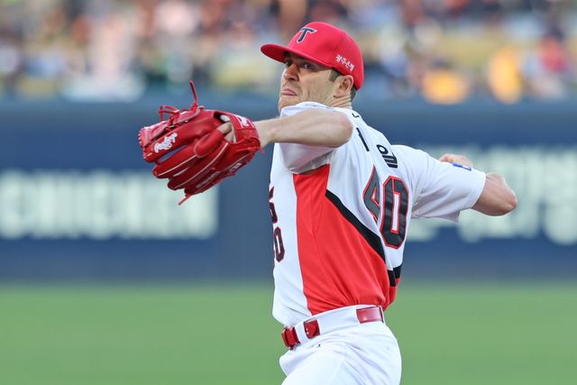 15일 오후 광주-KIA챔피언스필드에서 열린 '2025 신한 SOL Bank KBO리그' KT 위즈와 KIA 타이거즈의 경기, KIA가 KT를 1:0으로 제압하고 2연승을 달렸다. 네일은 6이닝 5피안타 1사사구 6탈삼진 무실점을 기록했다. KIA 타이거즈