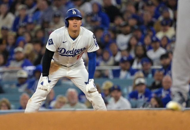 LA 다저스 오타니 쇼헤이가 2025 미국 메이저리그 정규시즌 경기에 출전해 주루를 준비하고 있다. REUTERS 연합뉴스