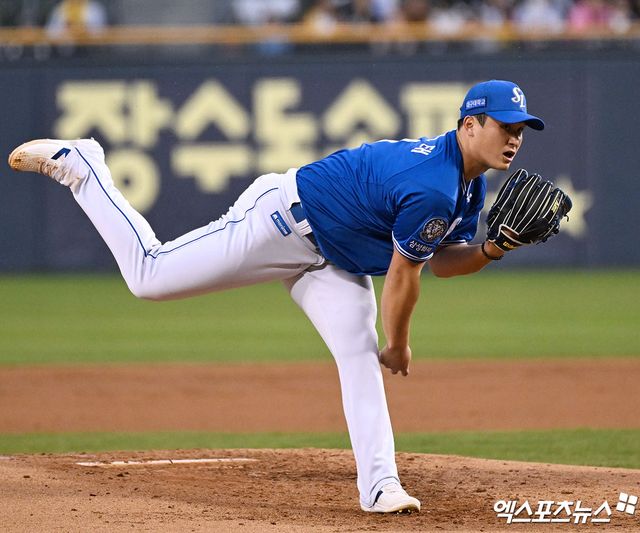 삼성 라이온즈 선발투수 최원태가 정규시즌 경기에 등판해 투구하고 있다. 엑스포츠뉴스 DB