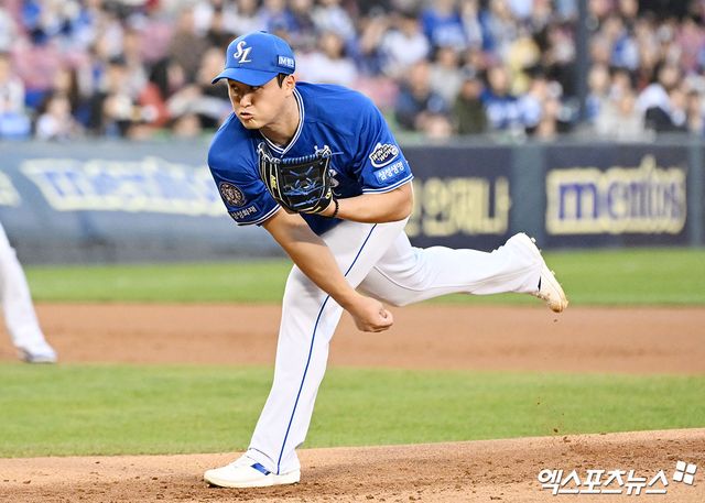 삼성 라이온즈 선발투수 최원태가 경기에 등판해 역투하고 있다. 엑스포츠뉴스 DB