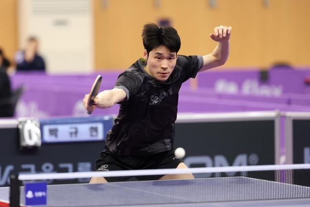 한국 탁구의 간판 장우진이 26일 강원도 강릉아레나에서 열린 제71회 종별선수권대회 남자일반부 단식 결승에서 박규현을 게임 스코어 3-1로 꺾고 우승을 차지했다. 사진 대한탁구협회