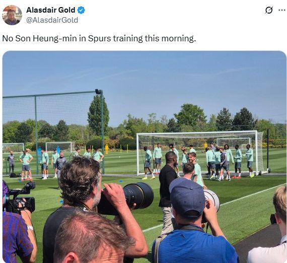 토트넘이 30일(한국시간) 공식 홈페이지를 통해 손흥민이 다가오는 보되/글림트(노르웨이)와의 2024-2025시즌 유럽축구연맹(UEFA) 유로파리그) 4강 1차전에 출전하지 못한다고 발표했다.&nbsp;골드 SNs
