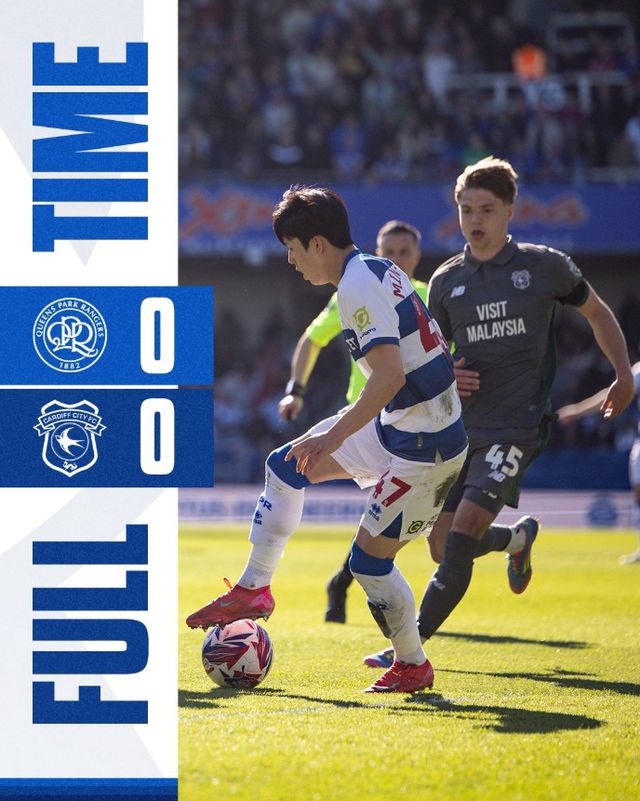 퀸즈파크레인저스(QPR)는 5일(한국시간) 영국 런던에 위치한 로프터스 로드에서 열린 카디프 시티와의 2024-2025시즌 잉글랜드 챔피언십(2부) 40라운드 홈경기에서 0-0 무승부를 거뒀다. 카디프전 무승부로 QPR은 최근 7경기 연속 무승(2무5패)을 기록했다. 직전 경기에서 영국 무대 데뷔골을 터트렸던 양민혁은 이날 선발로 나왔지만 공격포인트를 올리지 못해 후반 16분 교체되면서 61분만 소화했다. QPR SNS
