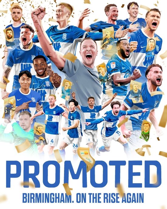 크리스 데이비스 감독이 이끄는 버밍엄 시티가 9일(한국시간) 영국 피터버러에 있는 웨스턴 홈즈 스타디움에서 열린 피터버러와의 2024-2025시즌 리그 원(3부) 31라운드 원정 순연 경기에서 2-1로 승리했다.&nbsp;이 승리로 버밍엄은 2부리그 챔피언십으로 승격을 확정지었다. 버밍엄