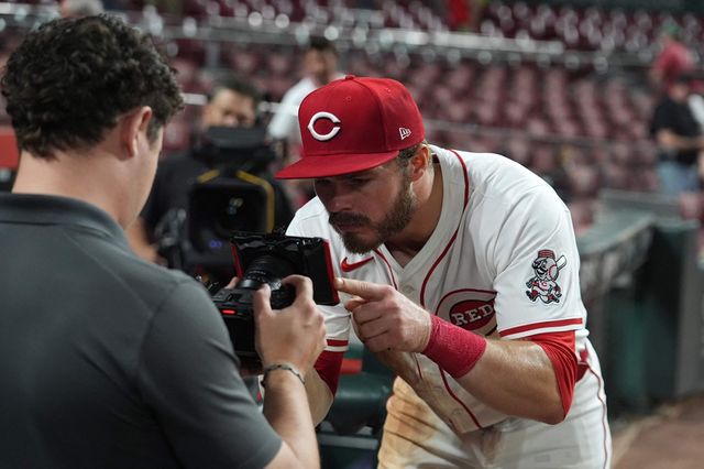 미국 메이저리그 신시내티 레즈에서 2025 시즌 초반 뛰어난 타격 성적을 기록 중인 미국인 내야수 개빈 럭스. 사진 연합뉴스