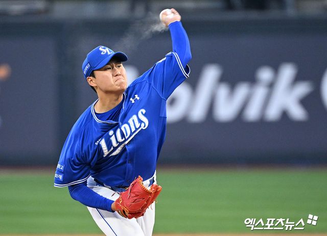 삼성 라이온즈 이승현이 경기에 선발 등판해 역투하고 있다. 엑스포츠뉴스 DB