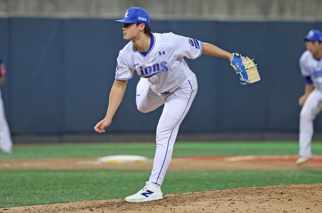 삼성 라이온즈 이호성이 13일 포항 KT 위즈전에 구원 등판해 투구하고 있다. 삼성 라이온즈
