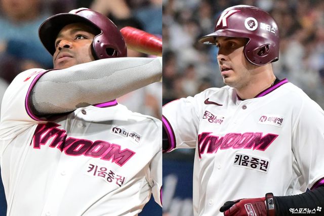 키움 외야수은 KBO리그 10개 구단 중 유일하게 외국인 타자 두 명을 활용한다. 공격력 증대를 꿈꿨으나 푸이그와 카디네스(왼쪽부터)의 부진이 길어지며 타선 침체가 길어지고 있다. 엑스포츠뉴스 DB