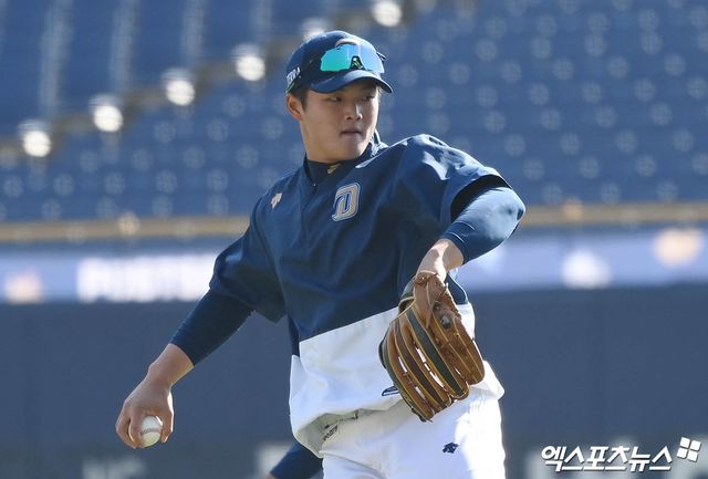 NC 외야수 김범준은 17일 울산문수야구장에서 열릴 '2025 신한 SOL Bank KBO 리그' 키움과 더블헤더 1경기를 앞두고 특별 엔트리로 1군 콜업됐다. 일발 장타가 있어 많은 기대를 받고 있다. 엑스포츠뉴스 DB