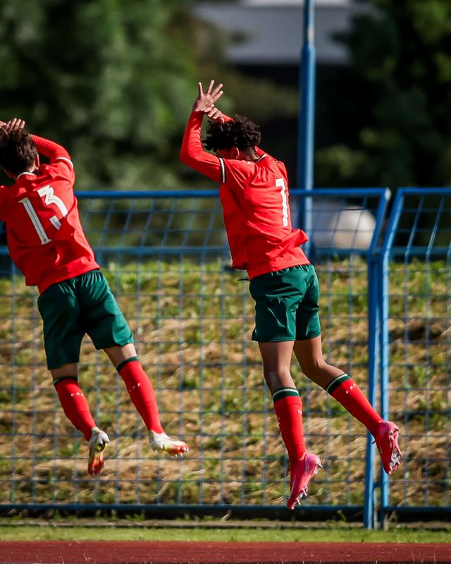 포르투갈 U-15 축구 국가대표팀이 19일(한국시간) 크로아티아에 있는 스베티 마르틴 나 무리에서 열린 크로아티아와의 2025 브라트코 마르코비치 국제 U-15 축구 친선 대회에서 3-2로 승리했다.&nbsp;호날두 주니어가 이날 멀티 골을 터뜨리면서 이번 대회 우승의 주역 중 한 명이 됐다.&nbsp;SNS