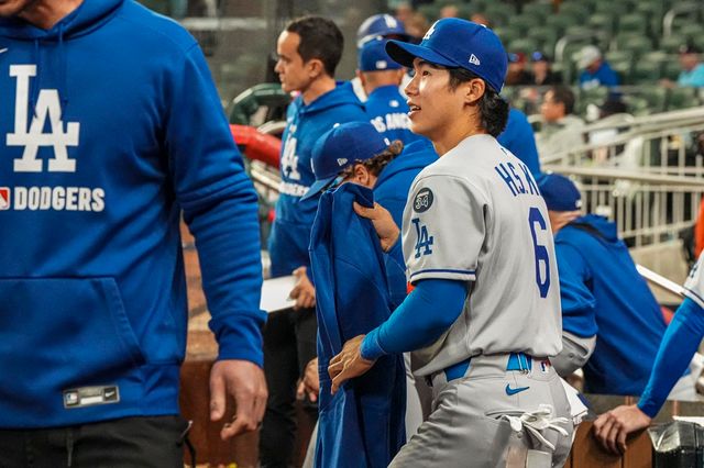 LA 다저스 김혜성이 생존 경쟁에서 살아남은 뒤 20일 애리조나 다이아몬드백스전에 선발 출장한다. REUTERS 연합뉴스