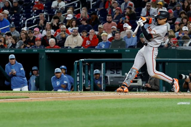 샌프란시스코 자이언츠 외야수 이정후가 미국 워싱턴DC의 내셔널스파크에서 열린 2025 미국프로야구 메이저리그(MLB) 워싱턴 내셔널스와의 원정경기에 3번타자 겸 중견수로 선발 출전해 4타수 1안타를 기록했다. 샌프란시스코는 투수들의 호투 릴레이에 힘입어 워싱턴을 3:2로 제압했다. REUTERS 연합뉴스