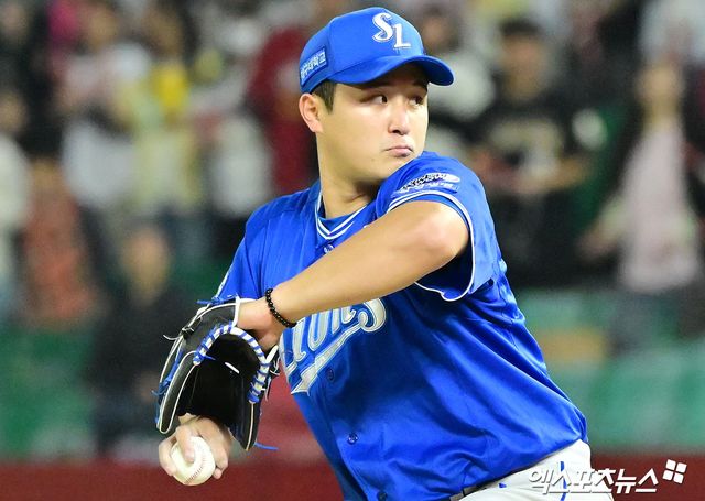 삼성 라이온즈 선발투수 최원태가 정규시즌 경기에 선발 등판해 투구하고 있다. 엑스포츠뉴스 DB