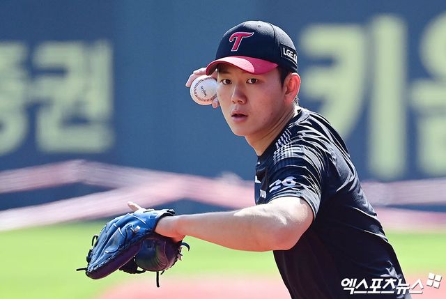 LG 트윈스 포수 이주헌이 29일 서울 잠실야구장에서 열리는 2025 신한 SOL Bank KBO리그 한화 이글스와의 팀 간 8차전에 선발포수로 출전한다. 사진 엑스포츠뉴스 DB