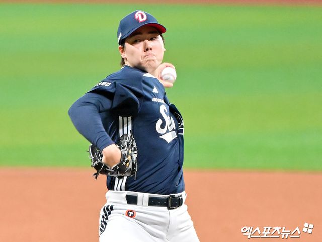 두산 베어스 선발투수 최승용이 경기에 선발 등판해 투구하고 있다. 엑스포츠뉴스 DB