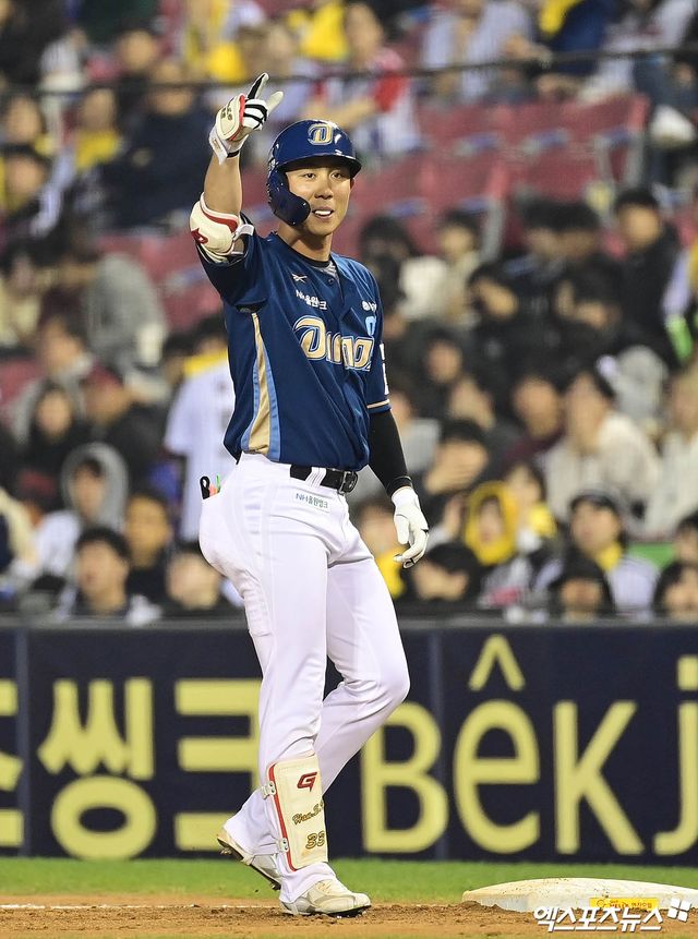 NC 외야수 한석현은 3일 사직구장에서 열린 '2025 신한 SOL Bank KBO 리그' 롯데와 주말 3연전 두 번째 경기에서 9번타자 중견수로 선발 출전했다. 이날 3안타 3타점으로 맹활약 해 팀 승리에 보탬이 됐다. 엑스포츠뉴스 DB