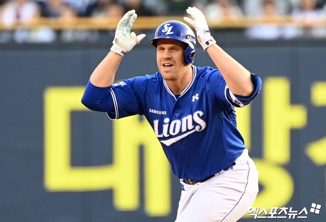 2024 시즌 KBO리그 삼성 라이온즈에서 뛰었던 미국인 타자 데이비드 맥키넌. 사진 엑스포츠뉴스 DB