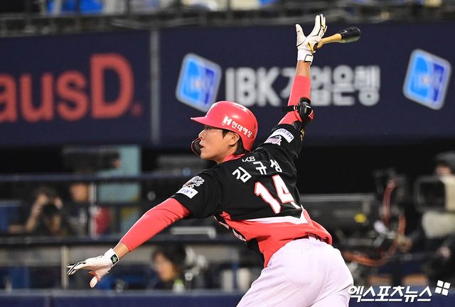 지난 6일 고척스카이돔에서 열린 키움 히어로즈전에서 대타로 출전, 결승타를 기록했던 KIA 타이거즈 김규성. 사진 엑스포츠뉴스 DB