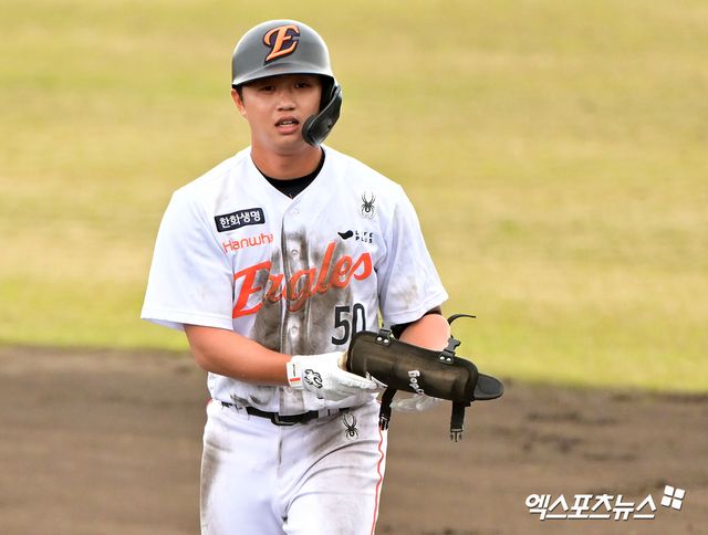 한화 이글스 외야수 이원석이 18일 부산 사직야구장에서 열리는 2025 신한 SOL Bank KBO리그 롯데 자이언츠와 팀 간 9차전에 1번타자 겸 중견수로 선발출전 한다. 사진 엑스포츠뉴스 DB