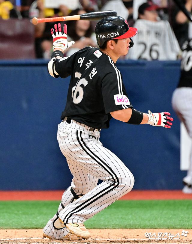 LG 트윈스 포수 이주헌이 21일 서울 잠실야구장에서 열리는 2025 신한 SOL Bank KBO리그 두산 베어스와 팀 간 7차전에 8번타자 겸 포수로 선발출전 한다. 사진 엑스포츠뉴스 DB