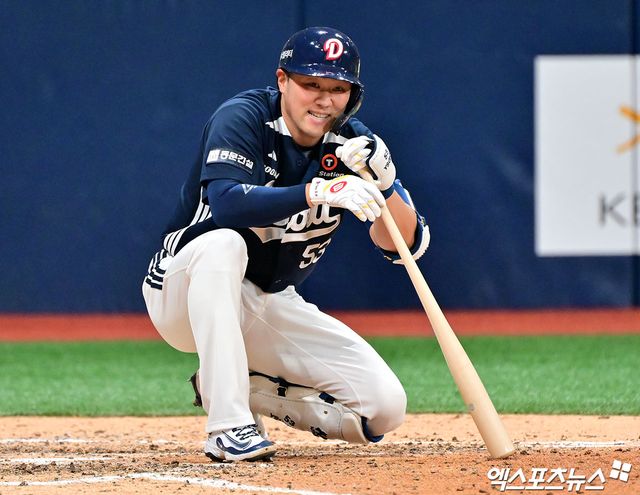 두산 베어스 베테랑 내야수 양석환이 오는 22일부터 2군에서 훈련에 돌입한다. 지난 4일 SSG 랜더스 2군과의 퓨처스리그 경기에서 왼쪽 옆구리 갈비뼈 부근에 사구를 맞아 부상으로 이탈했던 가운데 최근 정밀 검진에서 몸 상태에 이상이 없다는 게 확인됐다. 사진 엑스포츠뉴스 DB