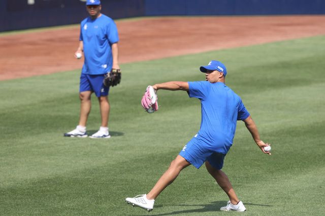 삼성 라이온즈 새 외국인 투수 헤르손 가라비토가 지난 19일 삼성 선수단에 합류해 훈련에 임하고 있다. 삼성 라이온즈
