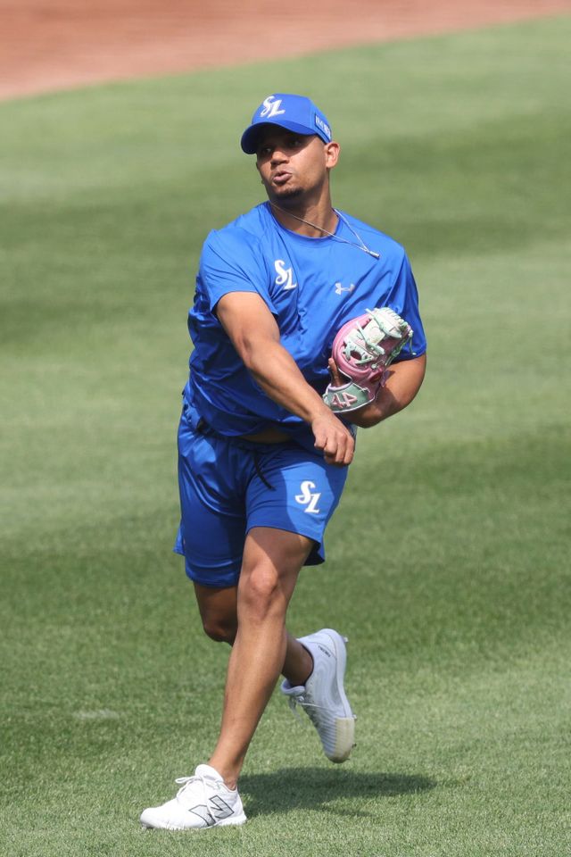 삼성 라이온즈 새 외국인 투수 헤르손 가라비토가 지난 19일 삼성 선수단에 합류해 훈련에 임하고 있다. 삼성 라이온즈