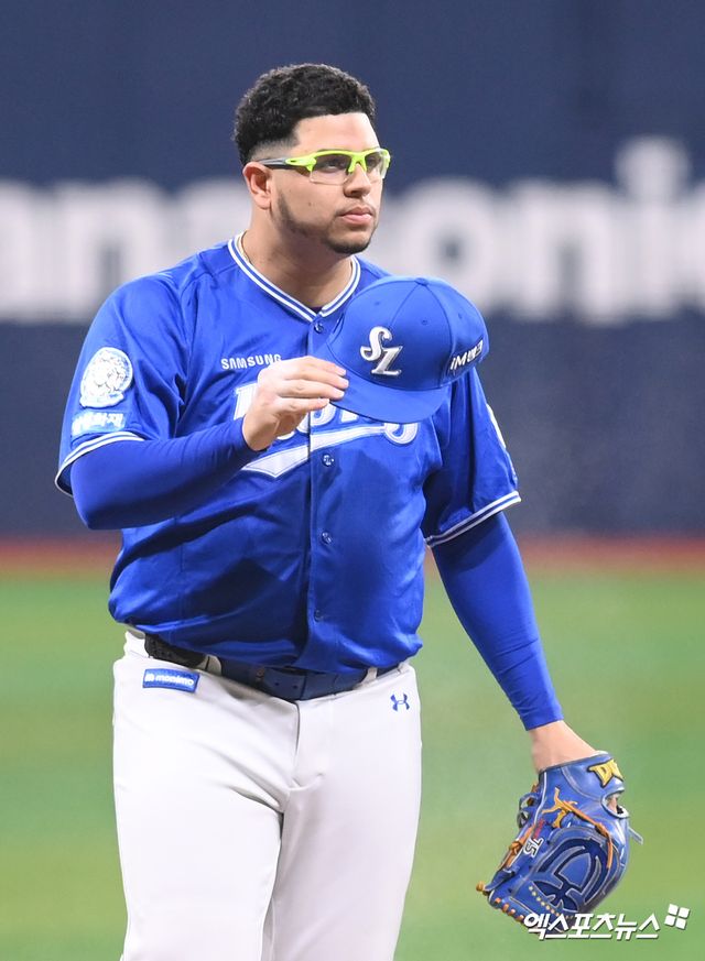 삼성 라이온즈 외국인 투수 아리엘 후라도가 오는 6월 8일 NC 다이노스전에 선발등판, 시즌 6승 수확을 노린다. 사진 엑스포츠뉴스 DB