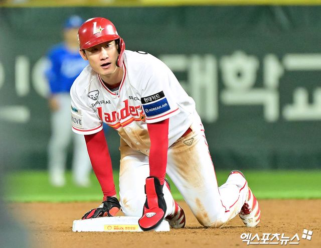 SSG 랜더스 베테랑 타자 오태곤이 5일 인천 SSG랜더스필드에서 열린 2025 신한 SOL Bank KBO리그 삼성 라이온즈와의 팀 간 9차전에 1번타자로 출전했다. 사진 엑스포츠뉴스 DB