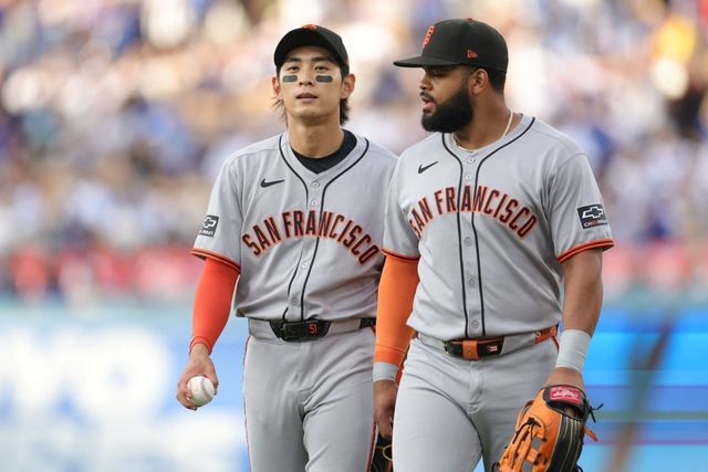 샌프란시스코 자이언츠 외야수 이정후가 1일 미국 애리조나주 피닉스의 체이스필드에서 열린 2025 미국 메이저리그(MLB) 애리조나 다이아몬드백스와의 원정경기에 6번타자 겸 중견수로 선발 출전해 4타수 무안타를 기록했다. REUTERS 연합뉴스