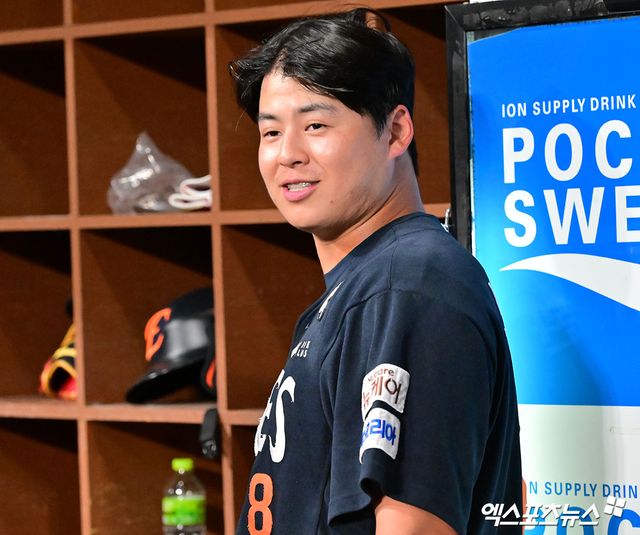 한화 이글스 내야수 노시환이 2025시즌 전반기 국내 타자 중 가장 많은 17개의 홈런을 기록했다. 사진 엑스포츠뉴스 DB