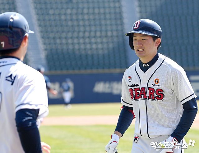 두산 베어스 내야수 안재석이 지난 7일 현역 제대 뒤 7월 말 퓨처스리그 출전을 목표로 몸 상태를 끌어 올리고 있다. 엑스포츠뉴스 DB