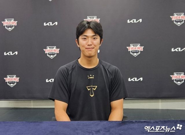 18일 오후 광주-KIA챔피언스필드에서 열릴 예정이었던 '2025 신한 SOL Bank KBO리그' NC 다이노스와 KIA 타이거즈의 경기가 우천으로 취소됐다. KIA 이의리가 취재진과 인터뷰에 임하고 있다. 광주, 유준상 기자