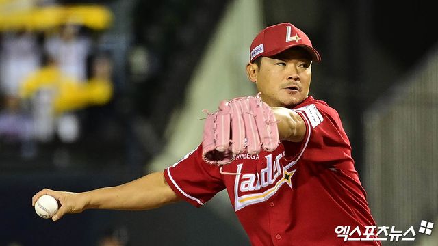 지난 5월 2일 오후 서울 잠실야구장에서 열린 '2025 신한 SOL Bank KBO리그' SSG 랜더스와 LG 트윈스의 경기, 9회말 SSG 투수 노경은이 역투하고 있다. 엑스포츠뉴스 DB