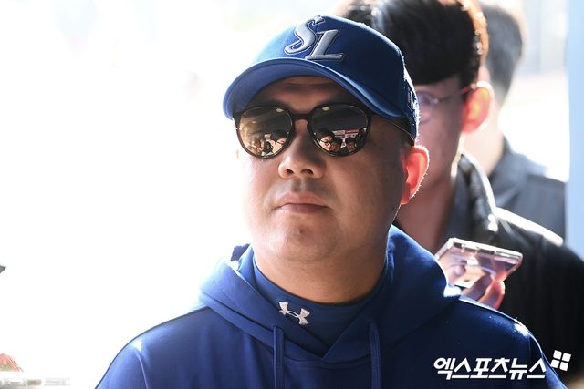 15일 오후 서울 송파구 잠실야구장에서 열리는 '2025 신한 SOL Bank KBO리그' 삼성 라이온즈와 LG 트윈스의 경기, 삼성 박진만 감독이 인터뷰를 하고 있다. 엑스포츠뉴스 DB