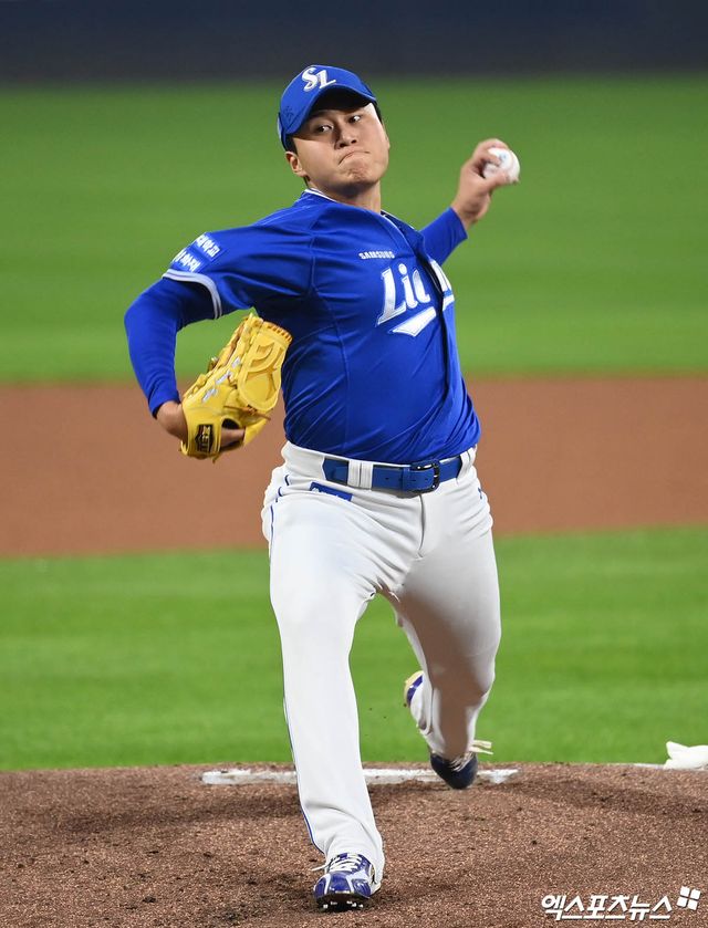 삼성 라이온즈 좌완투수 이승현이 경기에 선발 등판해 역투하고 있다. 엑스포츠뉴스 DB