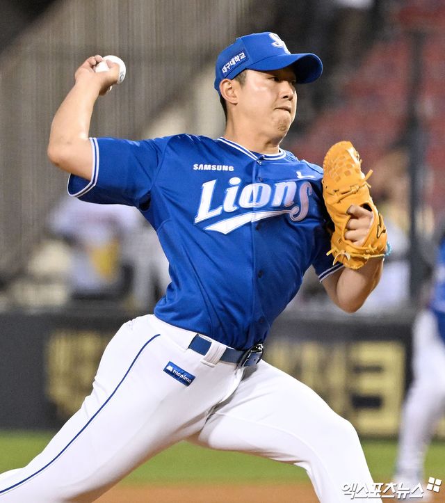 삼성 라이온즈 투수 양창섭이 올해 정규시즌 경기에 구원 등판해 역투하고 있다. 엑스포츠뉴스 DB
