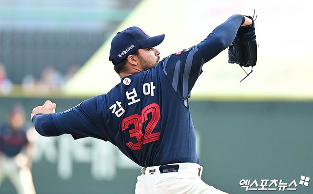 롯데 자이언츠 외인 선발투수 알렉 감보아가 올해 정규시즌 경기에 선발 등판해 역투하고 있다. 감보아는 KBO리그 6월 월간 MVP를 수상했다. 엑스포츠뉴스 DB