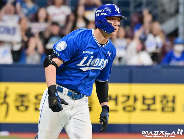 삼성 라이온즈 캡틴 구자욱이 16일 부산 사직야구장에서 열린 2025 신한 SOL Bank KBO리그 롯데 자이언츠와의 팀 간 12차전에서 4안타 1타점을 기록, 팀 2연승을 견인했다. 사진 엑스포츠뉴스