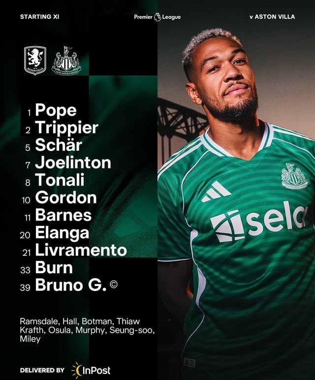 18세 한국인 윙어 박승수(뉴캐슬 유나이티드)가 2025-2026시즌 잉글리시 프리미어리그 개막전 엔트리에 깜짝 승선하면서 데뷔도 기대할 수 있게 됐다. 뉴캐슬은 16일 오후 8시30분 영국 버밍엄 빌라파크에서 애스턴 빌라와 2025-2026 프리미어리그 1라운드 개막전 원정 경기를 치른다. 뉴캐슬을 이끄는 에디 하우 감독은 애스턴 빌라전 앞두고 닉 포프(골키퍼), 키어런 트리피어, 파비안 샤르, 조엘링톤, 산드로 토날리, 앤서니 고든, 하비 반스, 앤서니 엘랑가, 티노 리브라멘토, 댄 번, 브루누 기마랑에스를 선발 라인업에 집어넣었다. 박승수는 애런 램스데일, 루이스 홀 등과 9명의 후보 명단에 포함됐다. 뉴캐슬 유나이티드