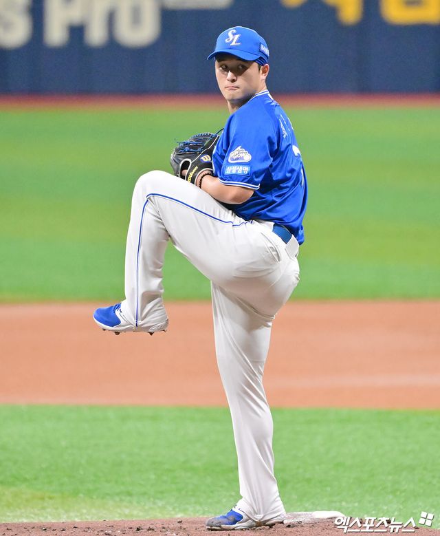 삼성 라이온즈 선발투수 최원태가 올해 정규시즌 경기에 등판해 투구하고 있다. 엑스포츠뉴스 DB