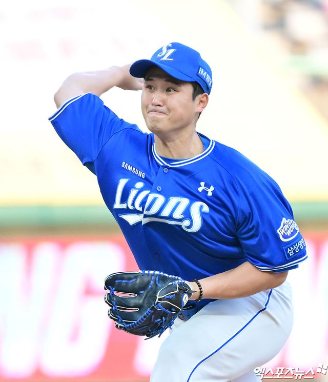 삼성 라이온즈 선발투수 최원태가 올해 정규시즌 경기에 등판해 역투하고 있다. 엑스포츠뉴스 DB