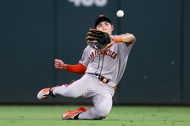 샌프란시스코 자이언츠 이정후가 올해 미국 메이저리그 경기에 출전해 수비하고 있다. REUTERS 연합뉴스