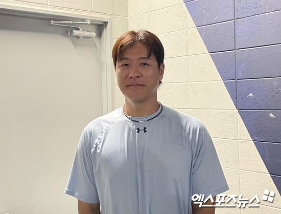 30일 대전 한화생명볼파크에서 열린 2025 신한 SOL 뱅크 KBO리그 삼성 라이온즈와 한화 이글스 간의 경기, 삼성 강민호가 경기 후 취재진과 인터뷰에 응하고 있다. 엑스포츠뉴스 대전, 김유민 기자