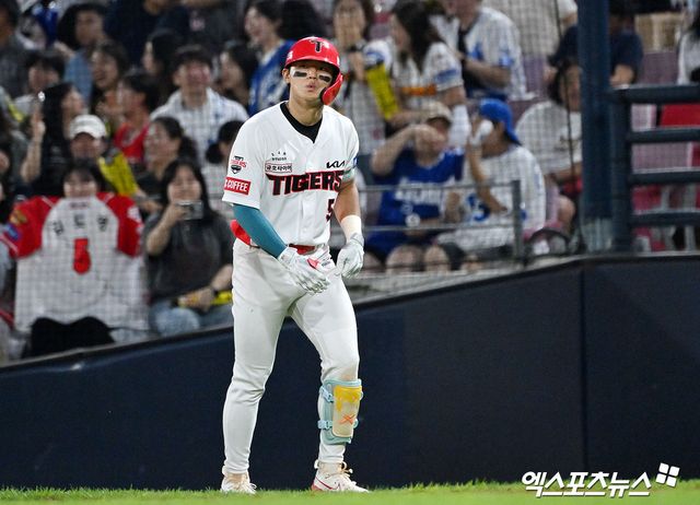 KIA 타이거즈 내야수 김도영이 지난 5일 사직 KIA 타이거즈전에서 1군 복귀전을 치렀다. 사진 엑스포츠뉴스 DB