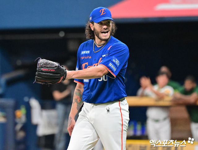 2025시즌 KBO리그 다승 부문 1위를 달리고 있는 한화 이글스 에이스 코디 폰세. 사진 엑스포츠뉴스 DB