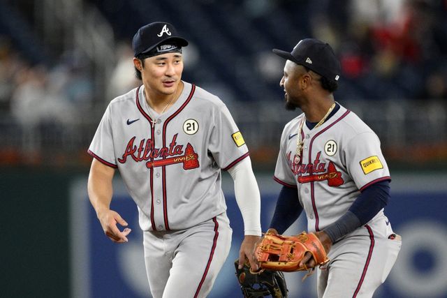 애틀랜타 브레이브스 내야수 김하성이 16일 미국 워싱턴DC의 내셔널스파크에서 열린 2025 미국 메이저리그(MLB) 워싱턴 내셔널스와의 원정경기에 5번타자 겸 유격수로 선발 출전해 4타수 1안타 1볼넷 1득점을 기록했다. AP 연합뉴스