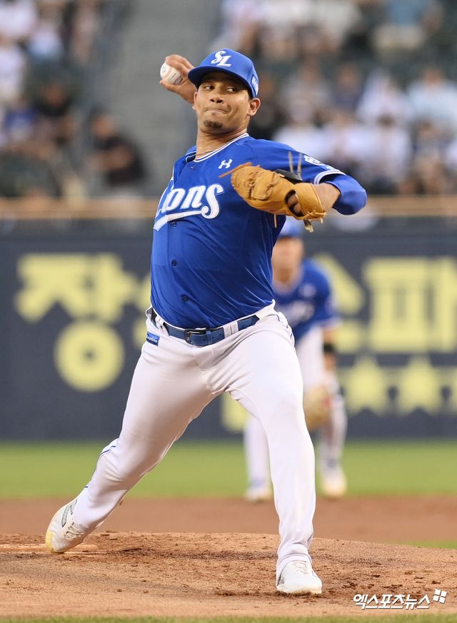 삼성 라이온즈 외국인 투수 헤르손 가라비토가 23일 두산 베어스와의 대구 홈 경기에 선발투수로 나선다. 사진 엑스포츠뉴스 DB